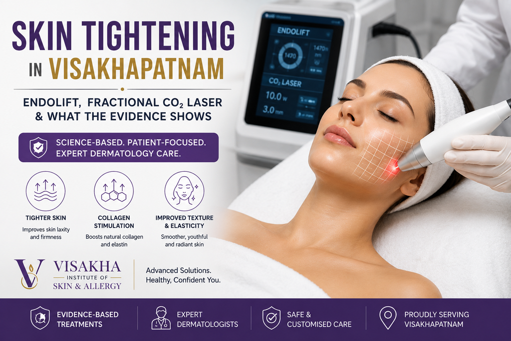 Endolift and fractional CO2 laser skin tightening treatment in Visakhapatnam
